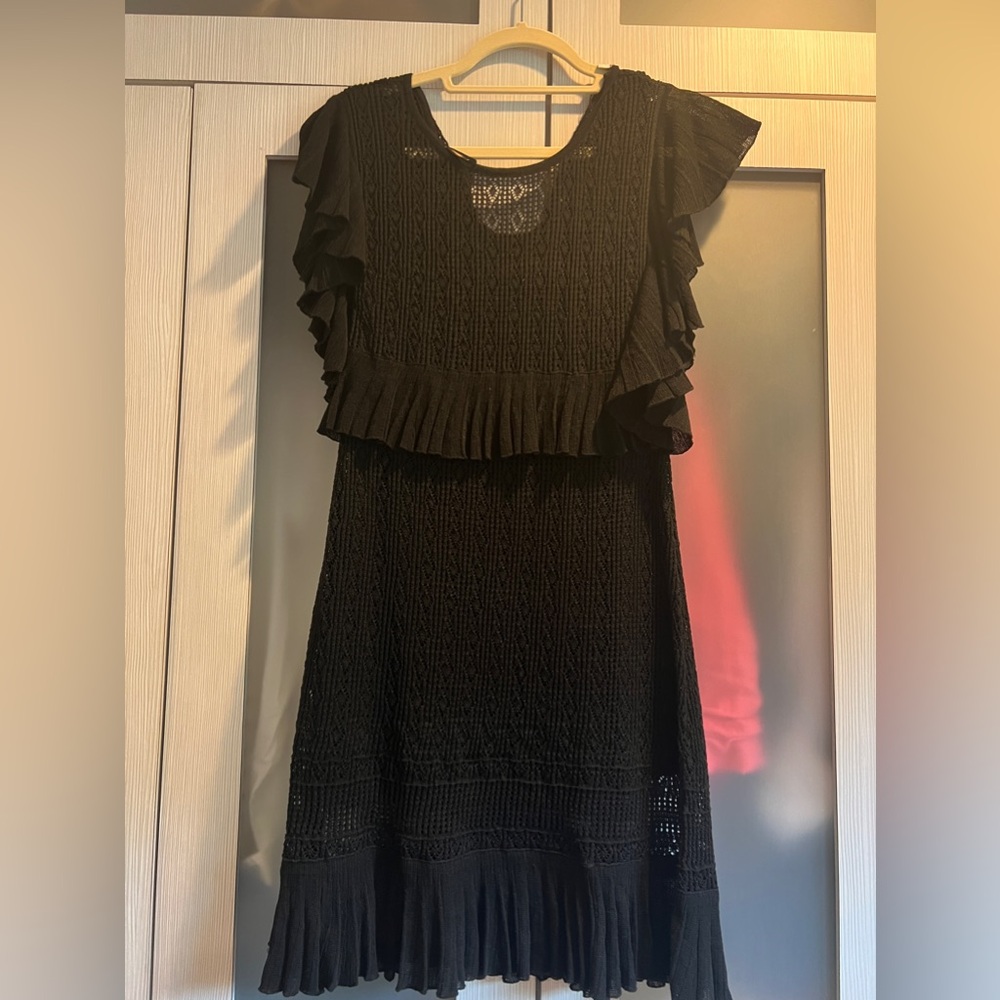 Zara mini crochet ruffle dress